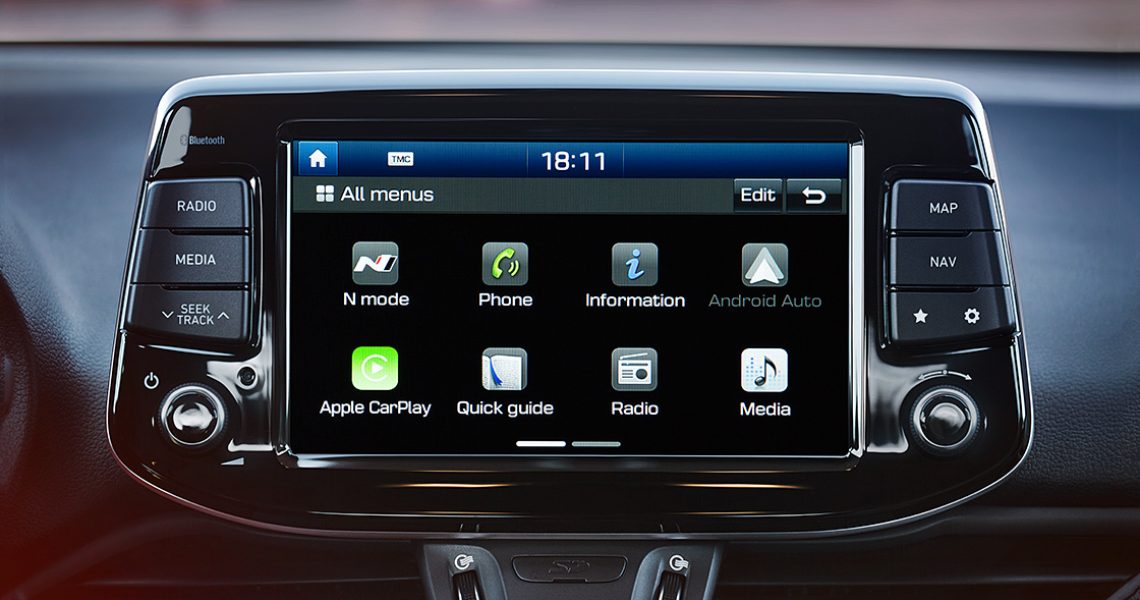 Hyundai i30 N - glavni meni interaktivnog ekrana